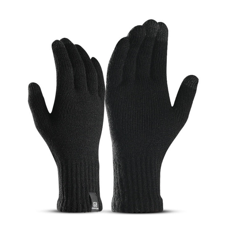 Winter Outdoor Riding Warm Touch Screen Gloves Non-slip Men and Women Skiing Cold-proof Knitting Windproof Plus Velvet Thickening Heat Gathering