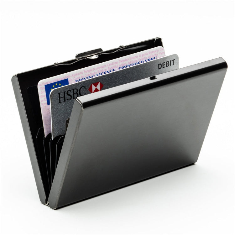 Titanium Gold Black Stainless Steel Card Holder  Credit Card Case Black Bank Card Case Metal Card Case