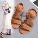 Cross Strap Open Toe Flat Roman Sandals