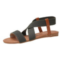 Cross Strap Open Toe Flat Roman Sandals