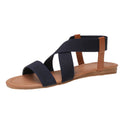 Cross Strap Open Toe Flat Roman Sandals