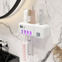 Smart Toothbrush Sterilizer Ultraviolet Sterilization And Drying Perforation-Free Toilet Toothbrush Rack