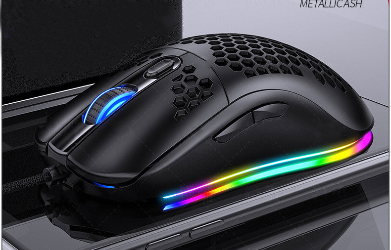 E-Sports Mechanical Wired Gaming Mouse With Rgb Glow