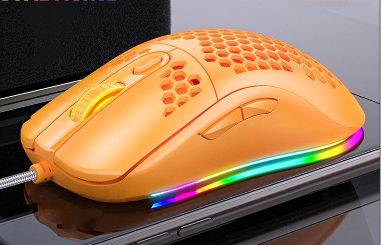 E-Sports Mechanical Wired Gaming Mouse With Rgb Glow