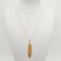 Boho Style Sweater Chain Long Feather Tassel Necklacer