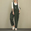 New Style Bib Pants Fat Size Women's Loose Casual Pants Bib Trousers