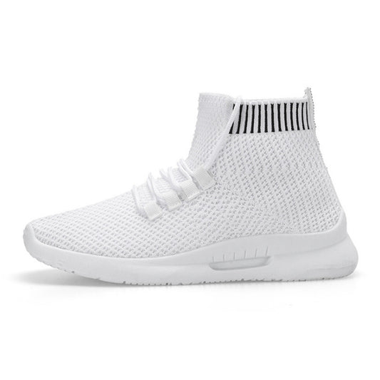 Women's High-Top Stretch Fly Woven Breathable Socks Shoes