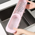 Telescopic Sink Rack Soap Sponge Holder Kitchen Sinks Organizer Adjustable Sinks Drainer Rack Storage Basket Kitchen Accessories