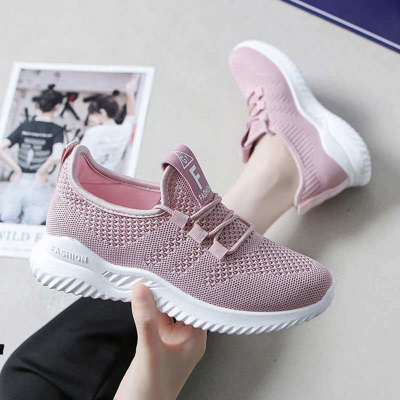 Mesh Women'S Low-Heeled Round-Toe Platform Sports Shoes