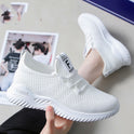 Mesh Women'S Low-Heeled Round-Toe Platform Sports Shoes