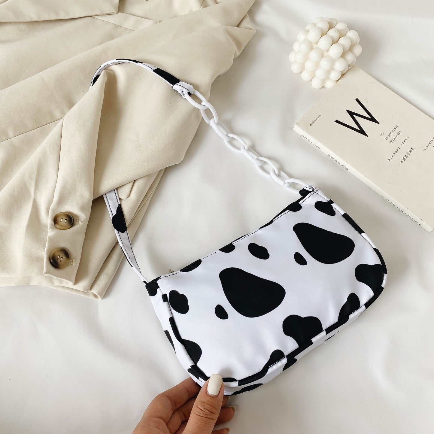 Oxford Fashion Cow Pattern Crossbody Bag