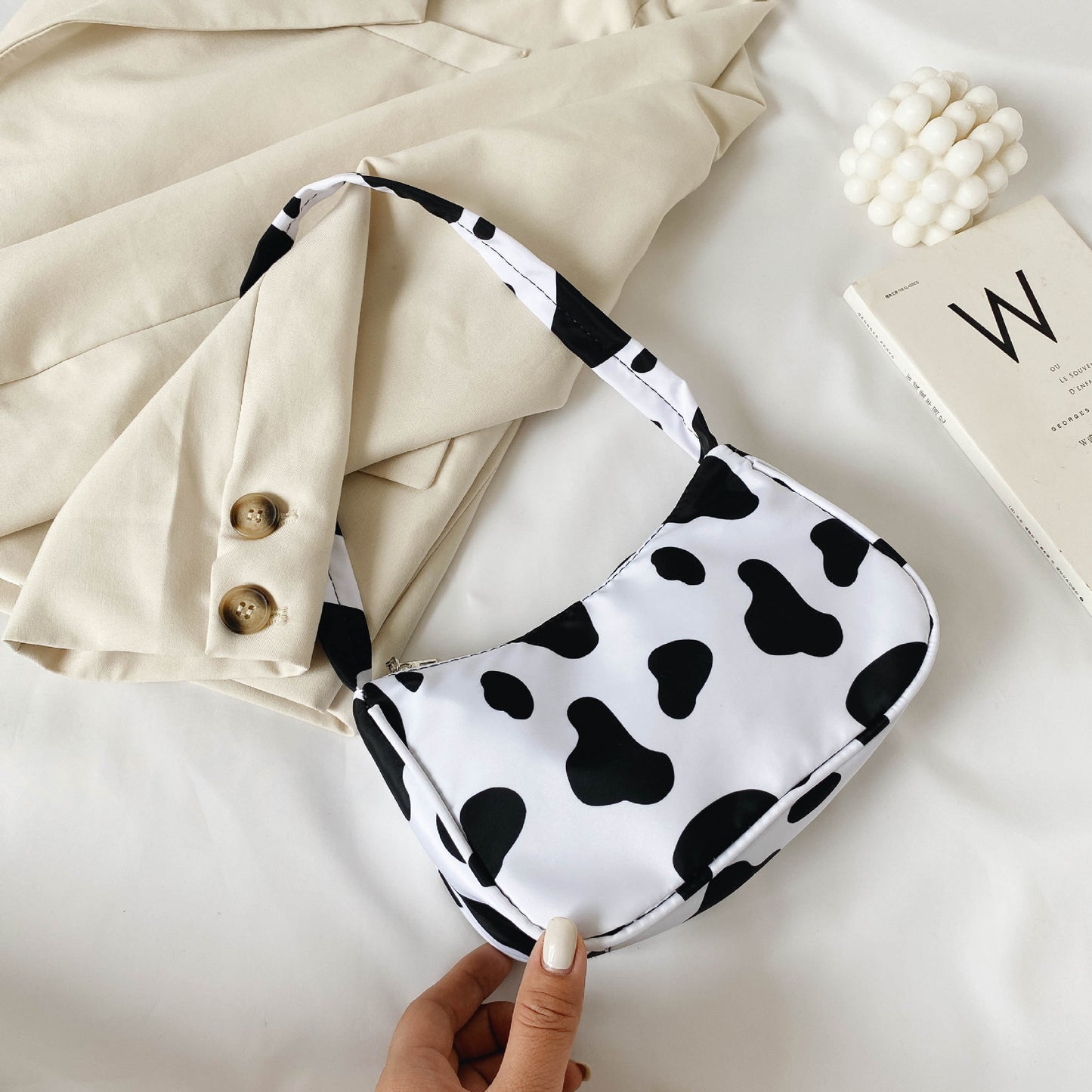 Oxford Fashion Cow Pattern Crossbody Bag