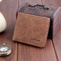 Men'S Wallet Simple Fashion Short Thin Retro Soft Leather