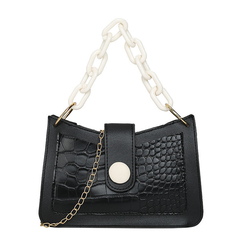 Fashion Stone Pattern Shoulder Handbag