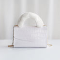 Fashion Stone Pattern Plush Handbag