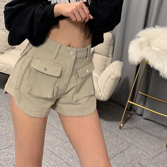 Korean Style High Waist Slim Wide Leg Loose Shorts Hot Pants