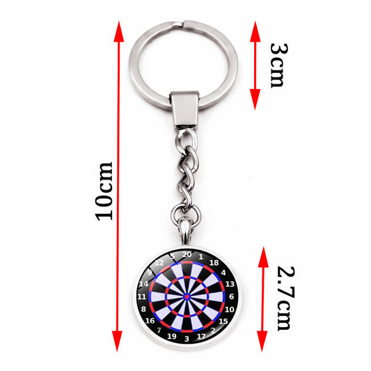 Cross-border new products accessories dart target time gem metal key chain key chain pendant jewelry creative gift