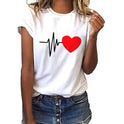 Ecg Love Lady Printing Retro Lady Basic Original T-Shirt Foreign Trade Manufacturers Sales