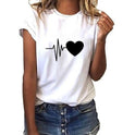 Ecg Love Lady Printing Retro Lady Basic Original T-Shirt Foreign Trade Manufacturers Sales