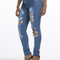 Ripped Jeans Women Trousers European And American Cross-border Hot Models Plus Size Pants Women