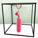 Faux Mink Fur Key Chain Bag Charms Pendant Tassel Fluffy Car Key Ring Accessories Wholesale