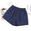 High Waist A-Line Cotton And Linen Shorts