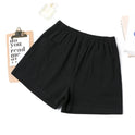 High Waist A-Line Cotton And Linen Shorts