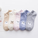 Women's Solid Color Socks Low Cut Shallow Mouth Leisure Boat Socks