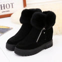 Plush Thick-Soled Inner Heightening Short-tube Snow Boots