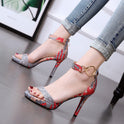 Toe Color Matching Stiletto Women's Shoes Platform High Heels