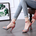 Toe Color Matching Stiletto Women's Shoes Platform High Heels