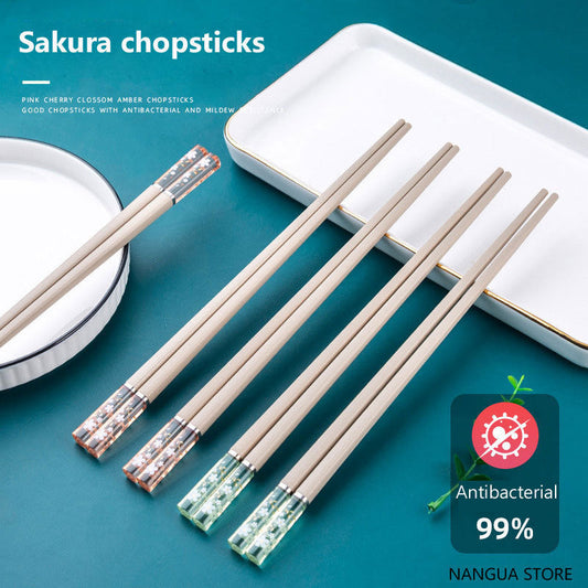 Creative Net Red Chopsticks Amber Alloy Chopsticks Non-Slip Japanese Chopsticks