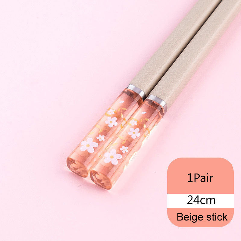 Creative Net Red Chopsticks Amber Alloy Chopsticks Non-Slip Japanese Chopsticks