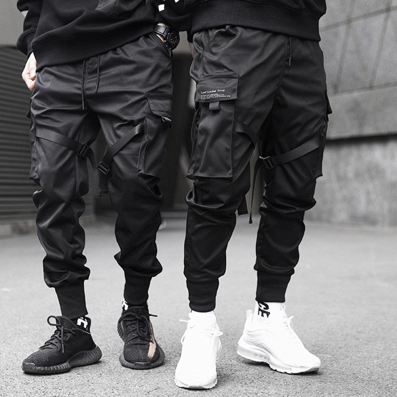 Functional Wind Pocket Tactical Plus Size Tooling Trousers Men'S Tide Brand National Tide Leisure Streamer Pure Cotton Trousers