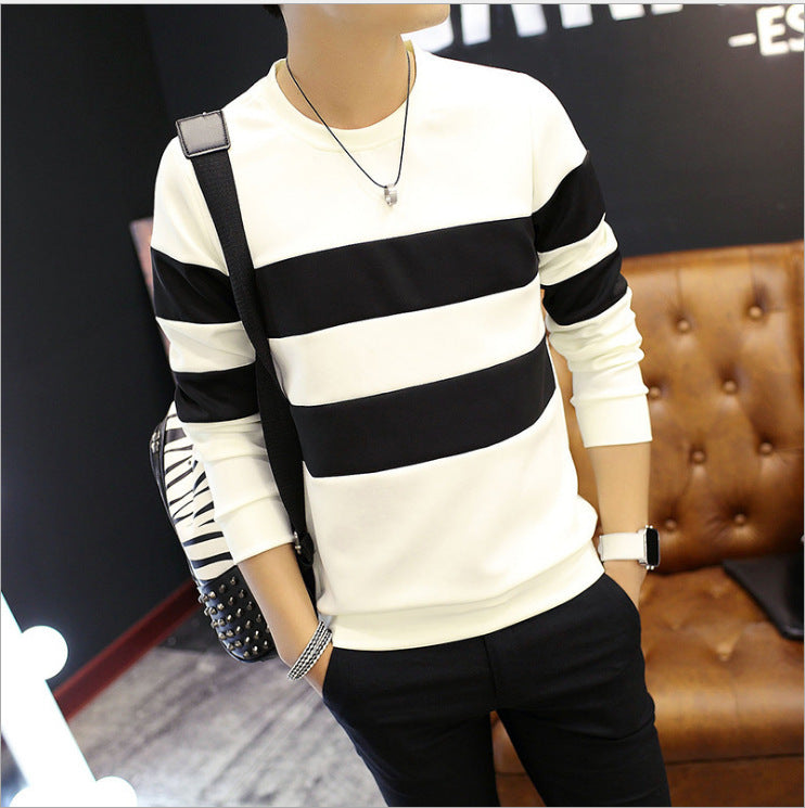 New Korean Style Slim Striped Top Sweater Student Personality Factory Direct Sales