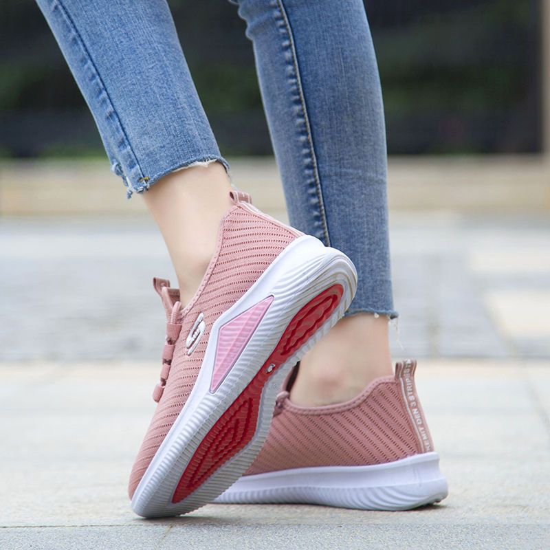 Women'S Flat Casual Sports Shoes Breathable Soft Sole Mother'S Shoes Women'S Single Shoes