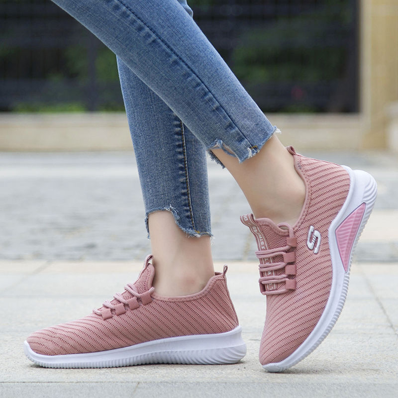 Women'S Flat Casual Sports Shoes Breathable Soft Sole Mother'S Shoes Women'S Single Shoes