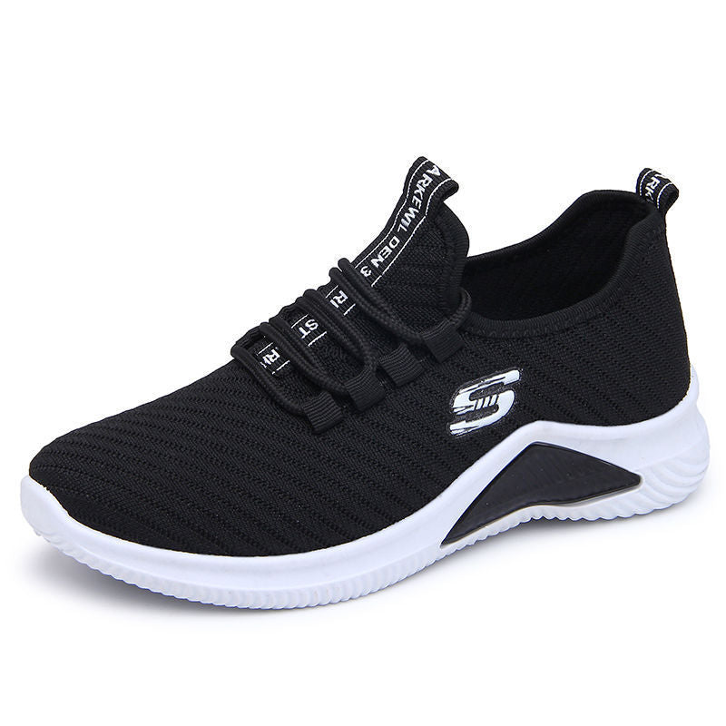 Women'S Flat Casual Sports Shoes Breathable Soft Sole Mother'S Shoes Women'S Single Shoes