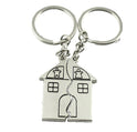 Cartoon Creative House Shape Couple Travel Commemorative Alloy Keychain