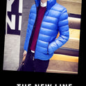 Fall Winter Padded Jacket Stand-Collar Down Jacket Men'S Self-Cultivation To Keep Warm