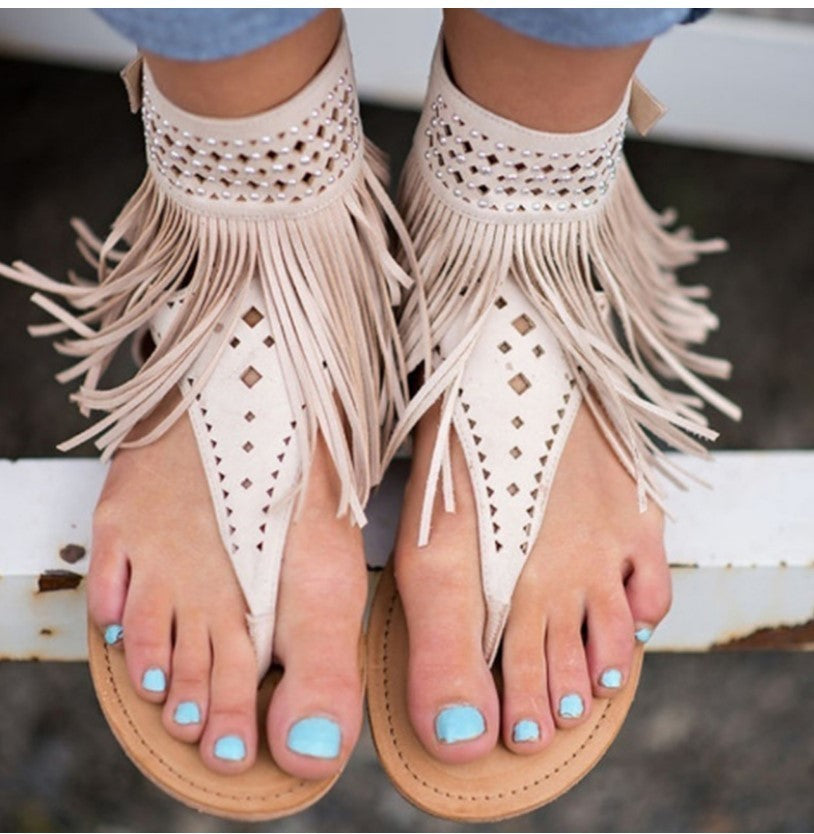 Summer Girl Sandals Flat Thong Shoes Women Big Size