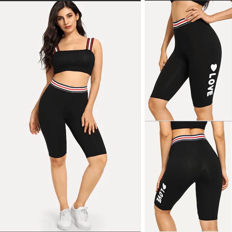 Sports Slim Five-Point Cycling Pants