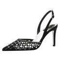 New Summer Pointed Rhinestone Stiletto High Heeled Fashion Hollow Sandals For Women