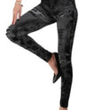 Seamless Fake Ripped Corset Imitation Denim Leggings Women'S Outer Wear High-Waist Printed Pants