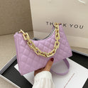 Women'S Fashion Solid Color Portable Small Fragrant Rhombus Chain Bag