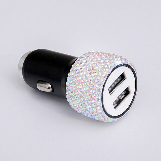 Diamond-Studded Car Mobile Phone Safety Hammer Charger