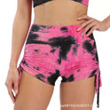 Body-Building And Hip Lifting Ink Tie Dyeing Jacquard Leisure Sports Yoga Shorts