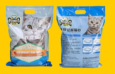 Original Green Tea Tofu Cat Litter Clumps, Deodorant Tofu Sand Dust-Free Big Bag 6 Liters Free Shipping Cat Supplies