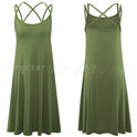 Spring And Summer New Women's Suspenders Sexy Casual Solid Color Dress