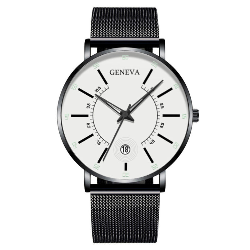 Watch Steel Mesh Strap Quartz Strap Calendar Fashion Watch Manufacturer Wholesale